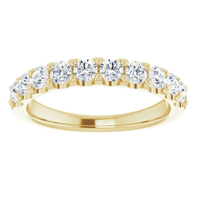 0.75 ct. Round Cut Diamond Wedding Band Classic Anniversary ring-VIRABYANI