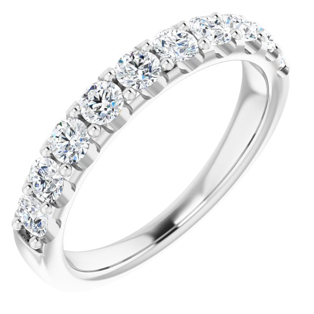 0.75 ct. Round Cut Diamond Wedding Band Classic Anniversary ring-VIRABYANI