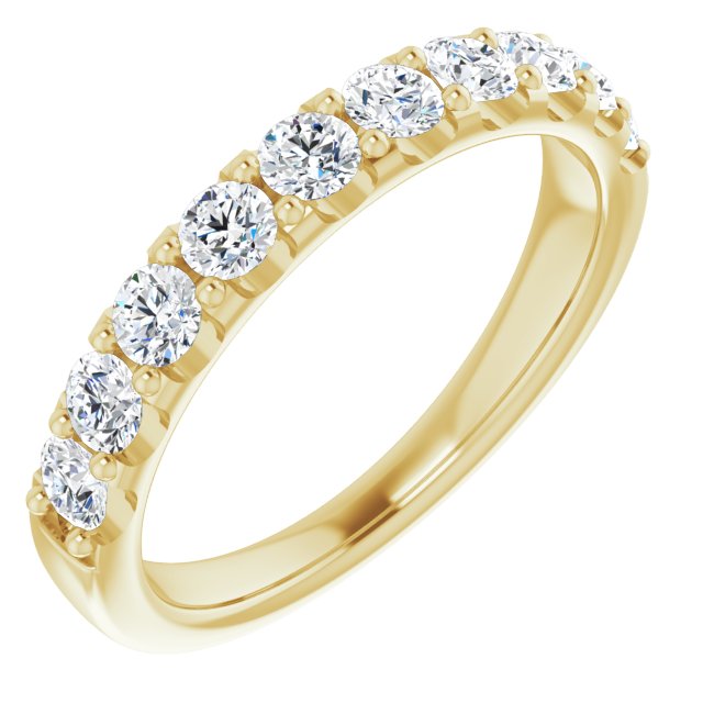 0.75 ct. Round Cut Diamond Wedding Band Classic Anniversary ring-VIRABYANI