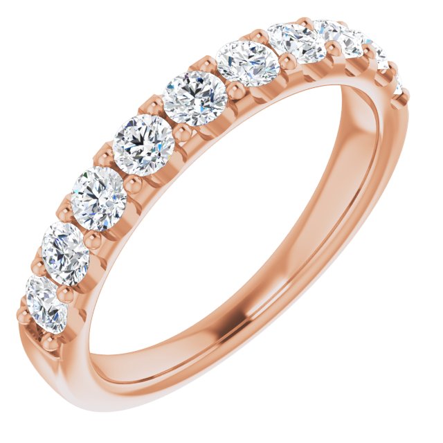 0.75 ct. Round Cut Diamond Wedding Band Classic Anniversary ring-VIRABYANI