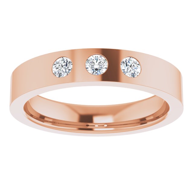 0.20 ctw Bezel Set Round Diamond Men's Ring-VIRABYANI