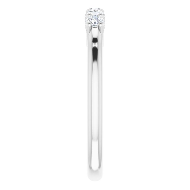 0.34 ct. Round Cut Diamond Wedding Band 5 Stone Anniversary Ring-VIRABYANI