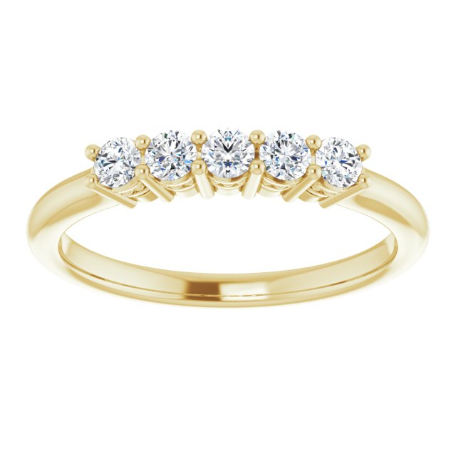 0.34 ct. Round Cut Diamond, Prong Set Wedding Band-in 14K/18K White, Yellow, Rose Gold and Platinum - Christmas Jewelry Gift -VIRABYANI