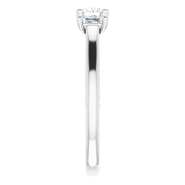 1.17 ct. Princess & Round Cut Diamond Wedding Band 3 Stone Anniversary Ring-VIRABYANI