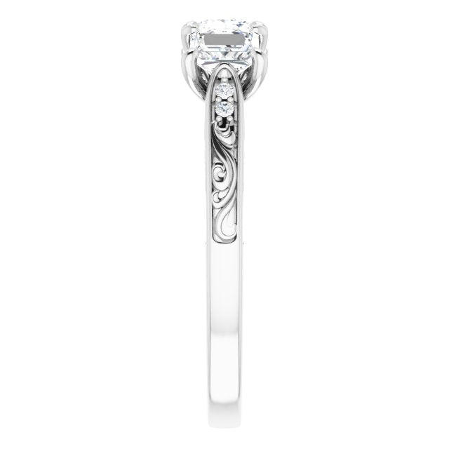 1.20 ct. Princess Cut Diamond Wedding Band 3 Stone Anniversary Ring-VIRABYANI