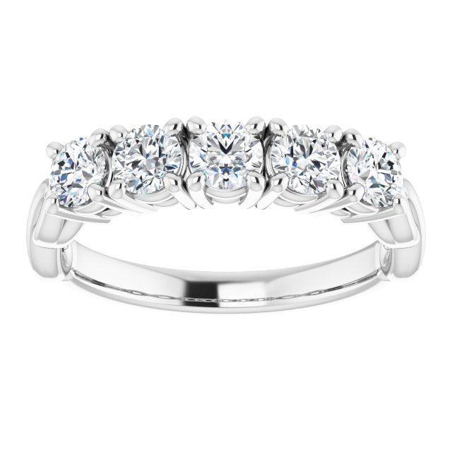 0.85 ct. Prong Set Round Cut Diamond Infinity Design Wedding Band-in 14K/18K White, Yellow, Rose Gold and Platinum - Christmas Jewelry Gift -VIRABYANI