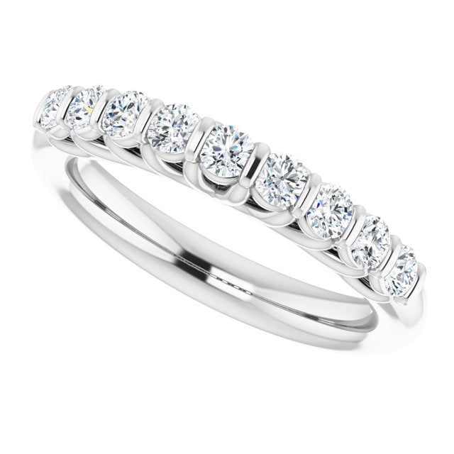 0.50 ct. Round Cut Diamond Stackable Wedding Band-in 14K/18K White, Yellow, Rose Gold and Platinum - Christmas Jewelry Gift -VIRABYANI