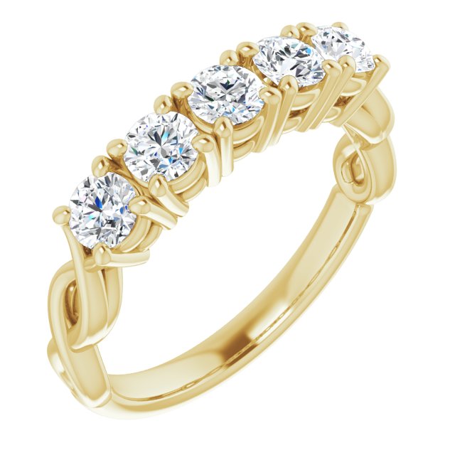 0.85 ct. Prong Set Round Cut Diamond Infinity Design Wedding Band-in 14K/18K White, Yellow, Rose Gold and Platinum - Christmas Jewelry Gift -VIRABYANI