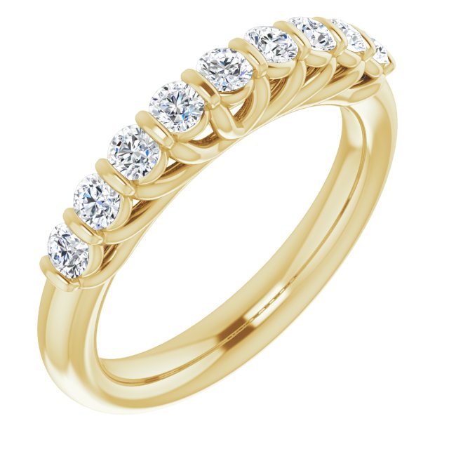 0.50 ct. Round Cut Diamond Wedding Band-VIRABYANI