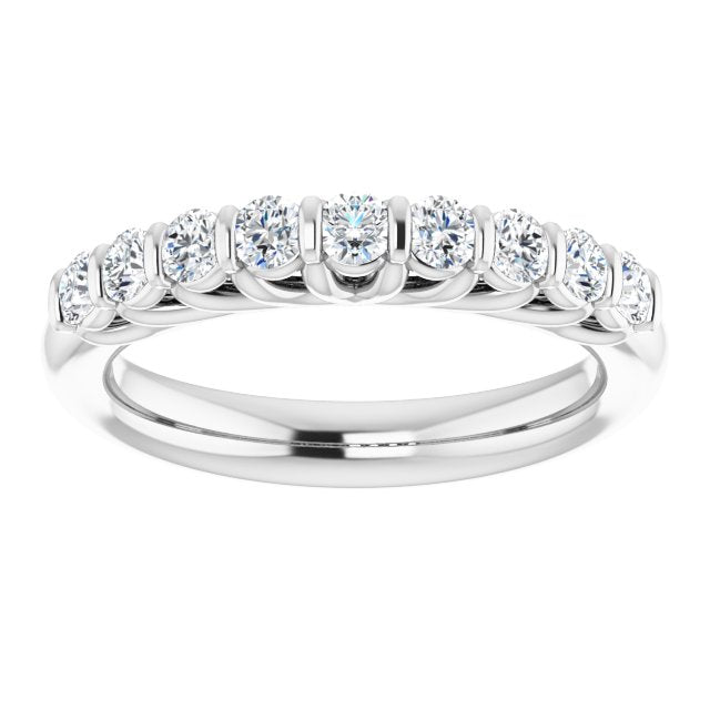 0.50 ct. Round Cut Diamond Wedding Band-VIRABYANI
