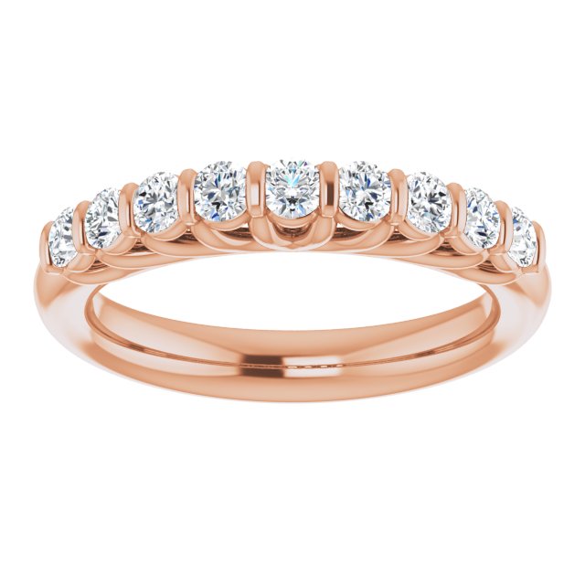 0.50 ct. Round Cut Diamond Wedding Band-VIRABYANI