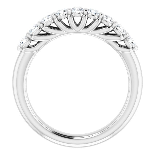 0.50 ct. Round Cut Diamond Wedding Band-VIRABYANI