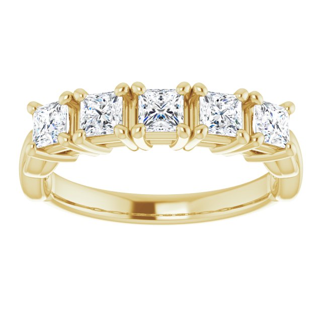 0.90 ct. Princess Cut Diamond Wedding Band Infinity Design-VIRABYANI