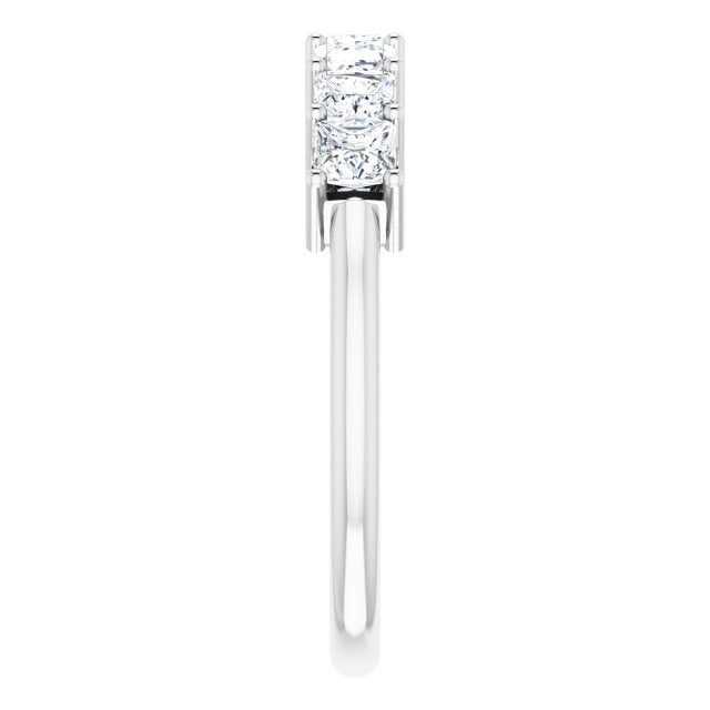 1.26 ct. Princess Cut Diamond Wedding Band 7 Stone Anniversary Ring-VIRABYANI