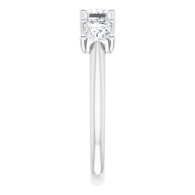 1.45 ct. Princess Cut Diamond Wedding Band 5 Stone Anniversary Ring-VIRABYANI