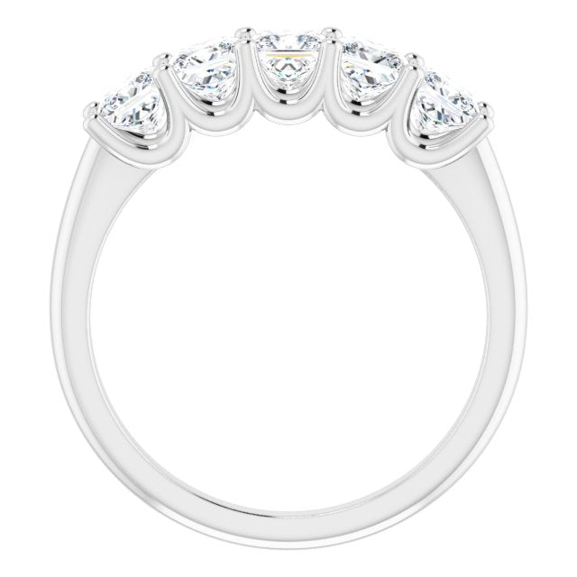 1.45 ct. Princess Cut Diamond Wedding Band 5 Stone Anniversary Ring-VIRABYANI