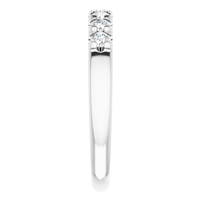 0.37 ct. Round Cut Diamond Wedding Band-VIRABYANI