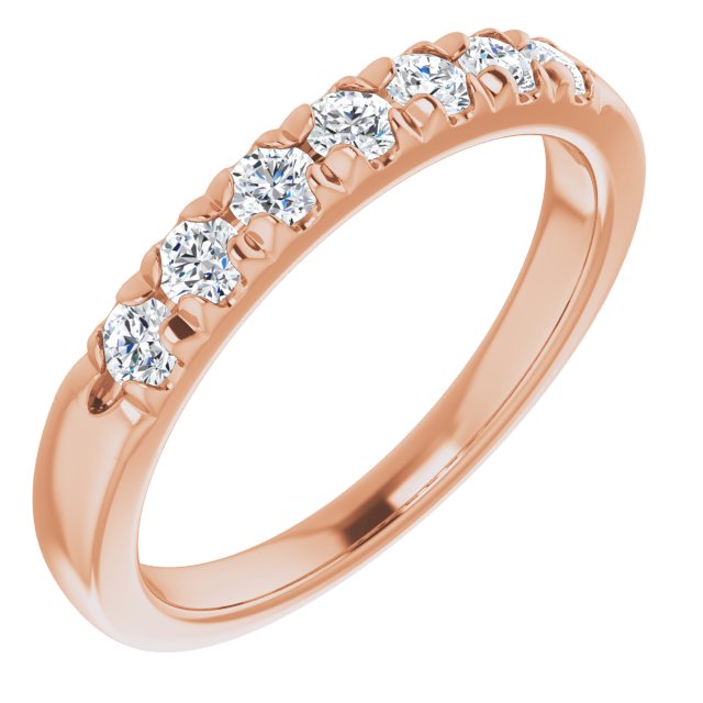 0.37 ct. Round Cut Diamond Wedding Band-VIRABYANI