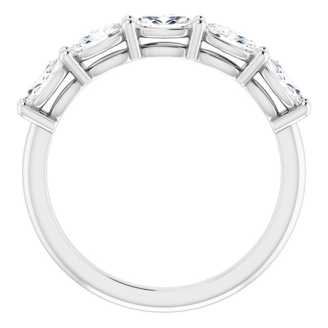 1.05 ct. Oval Cut Diamond Wedding Band East West Set Anniversary Ring-VIRABYANI