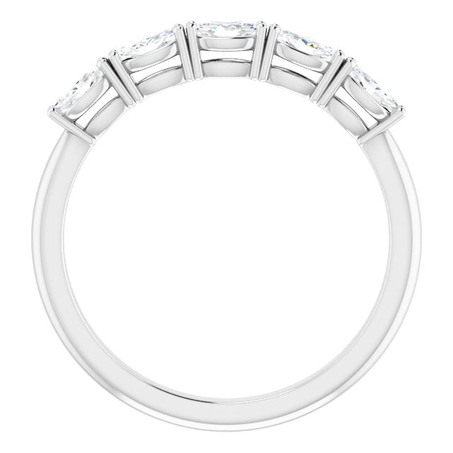 Marquise Diamond Five Stone Wedding Band-VIRABYANI