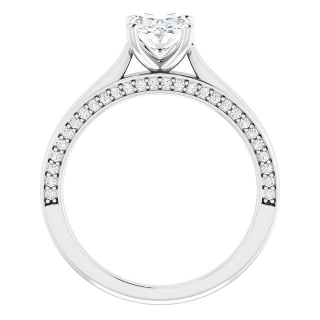 Oval Diamond Solitaire Engagement Ring-VIRABYANI