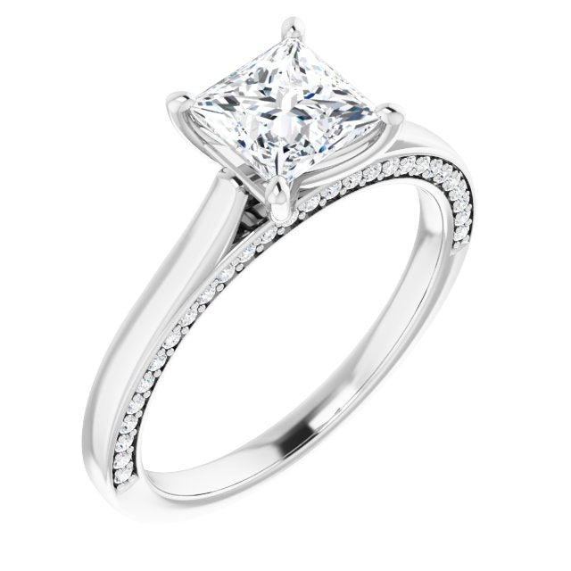 Princess Diamond Solitaire Engagement Ring-VIRABYANI