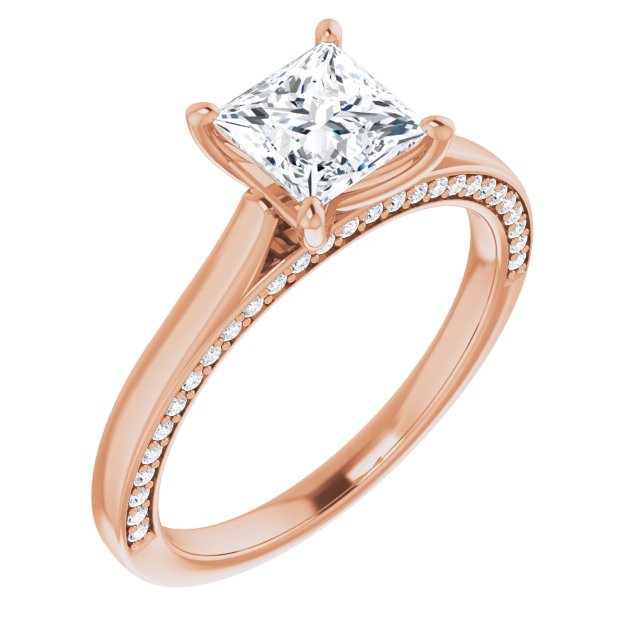 Princess Diamond Solitaire Engagement Ring-VIRABYANI