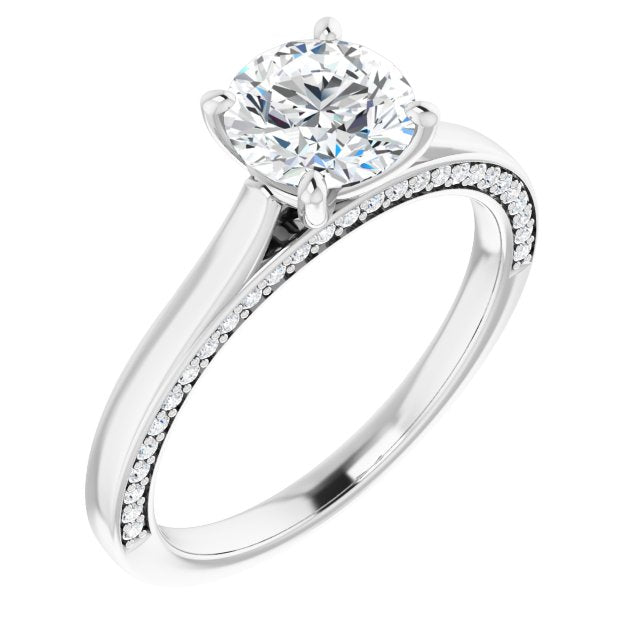 Round Diamond Solitaire Engagement Ring-VIRABYANI