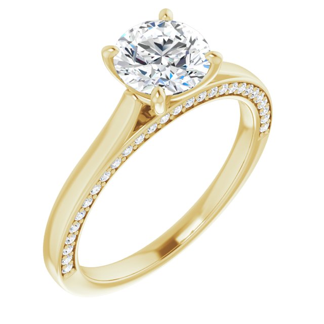 Round Diamond Solitaire Engagement Ring-VIRABYANI