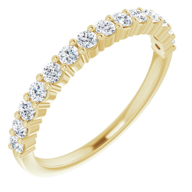 0.37 ct. Round Cut Diamond Wedding Band-VIRABYANI