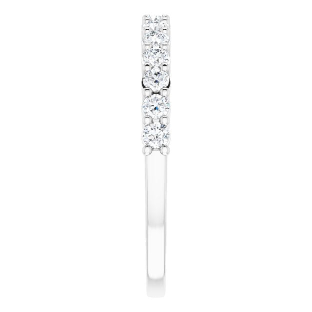 0.37 ct. Round Cut Diamond Wedding Band-VIRABYANI
