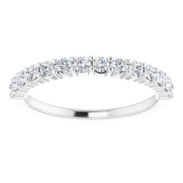 0.37 ct. Round Cut Diamond Wedding Band-VIRABYANI