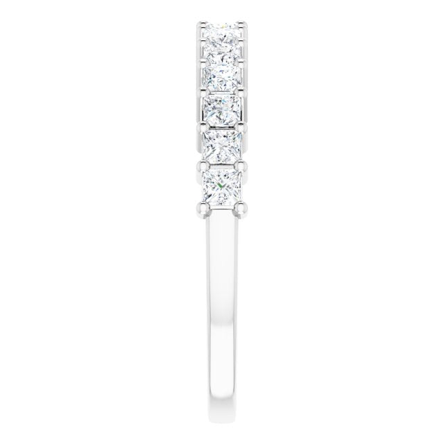 0.84 ct. Shared Prong Princess Cut Diamond Wedding Band-VIRABYANI