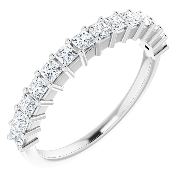 0.84 ct. Shared Prong Princess Cut Diamond Wedding Band-VIRABYANI