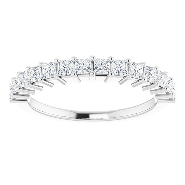 0.84 ct. Shared Prong Princess Cut Diamond Wedding Band-VIRABYANI