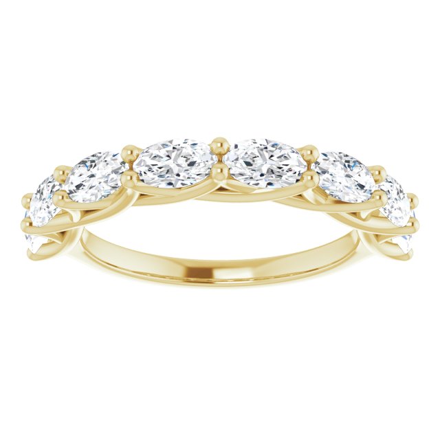 1.68 ct. Oval Cut Diamond Wedding Band-in 14K/18K White, Yellow, Rose Gold and Platinum - Christmas Jewelry Gift -VIRABYANI