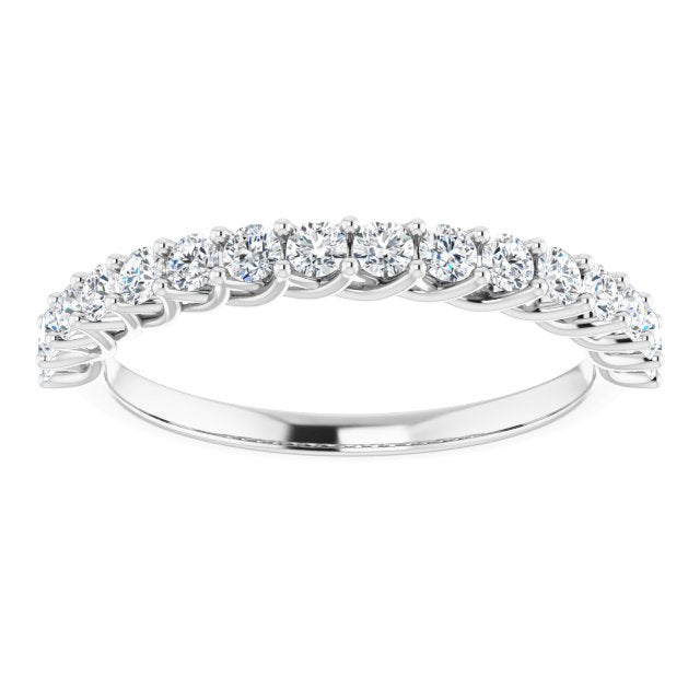 0.50 ct. Round Cut Diamond, Trellis Setting Wedding Band-in 14K/18K White, Yellow, Rose Gold and Platinum - Christmas Jewelry Gift -VIRABYANI