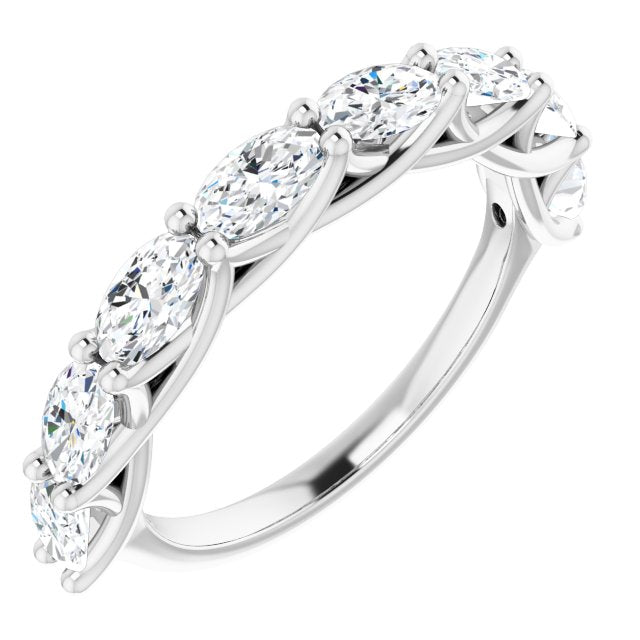 1.68 ct. Oval Cut Diamond Wedding Band-in 14K/18K White, Yellow, Rose Gold and Platinum - Christmas Jewelry Gift -VIRABYANI