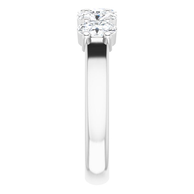 1.05 ct. Oval Cut Diamond Wedding Band 5 Stone Anniversary Ring-VIRABYANI