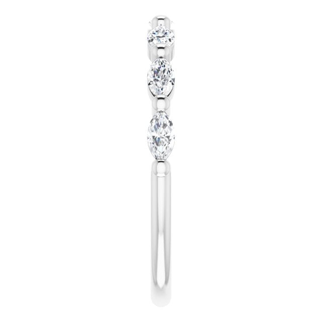 0.70 ct. East West Set Marquise Diamond Shared Prong Wedding Band-VIRABYANI