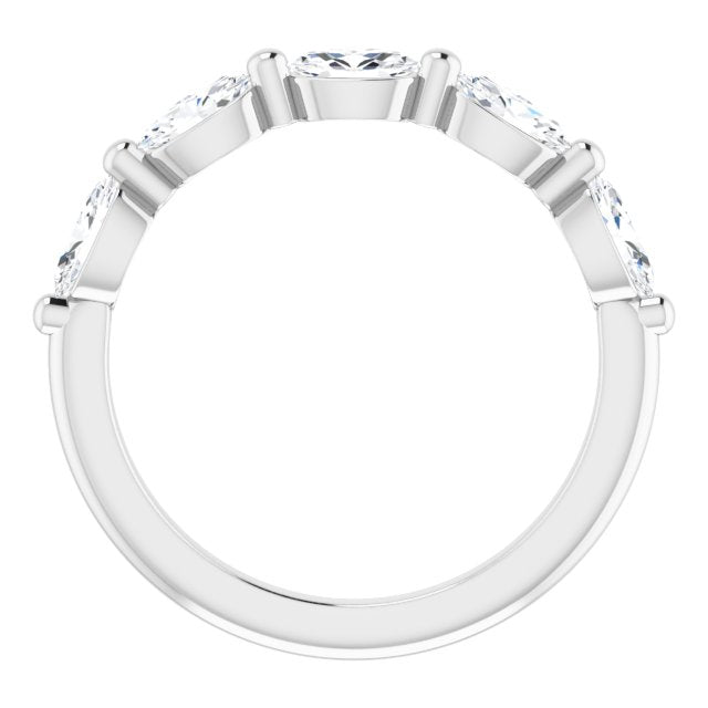 1.05 ct. Oval Cut Diamond Wedding Band East West Set Anniversary Ring-VIRABYANI