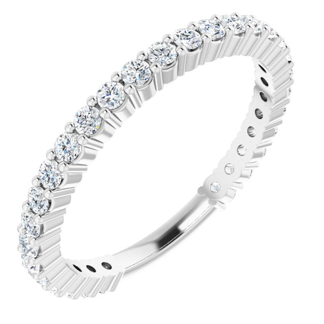 0.50 ct. Round Cut Diamond Delicate Stackable Wedding Band-VIRABYANI