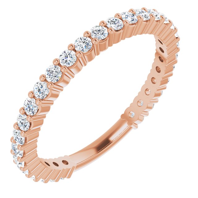 0.50 ct. Round Cut Diamond Delicate Stackable Wedding Band-VIRABYANI