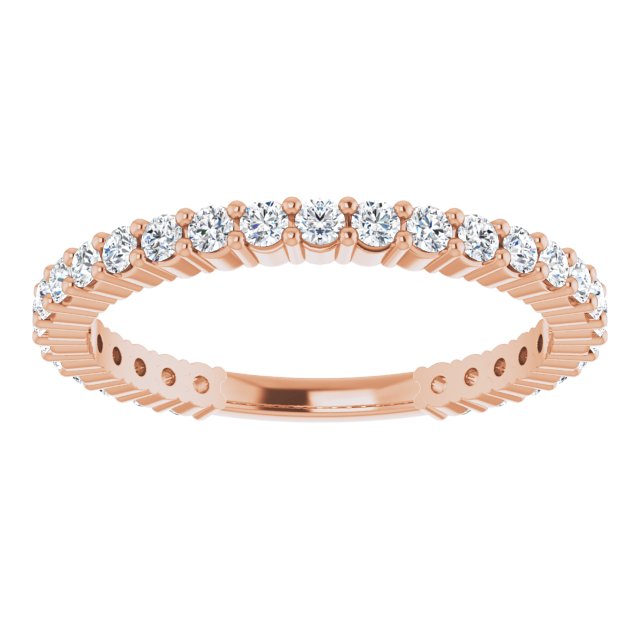 0.50 ct. Round Cut Diamond Delicate Stackable Wedding Band-VIRABYANI