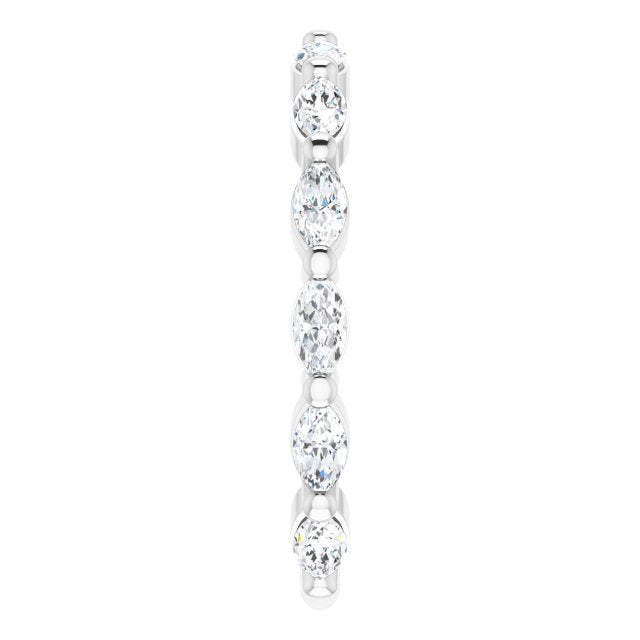 1.20 ct. Shared Prong Marquise Diamond Wedding Band East-West Set Ring-VIRABYANI