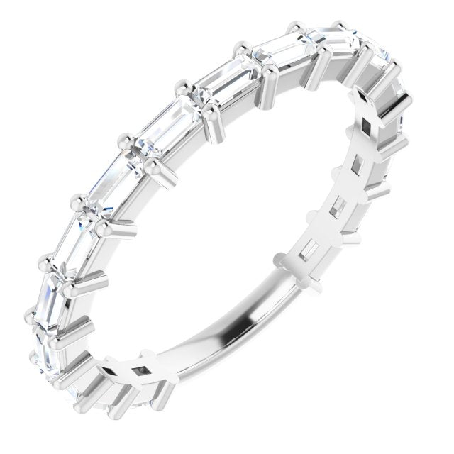 1.25 ct. Straight Baguette Cut Diamond Wedding Band-in 14K/18K White, Yellow, Rose Gold and Platinum - Christmas Jewelry Gift -VIRABYANI
