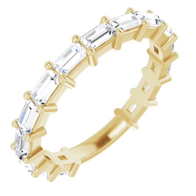1.25 ct. Straight Baguette Cut Diamond Wedding Band-in 14K/18K White, Yellow, Rose Gold and Platinum - Christmas Jewelry Gift -VIRABYANI