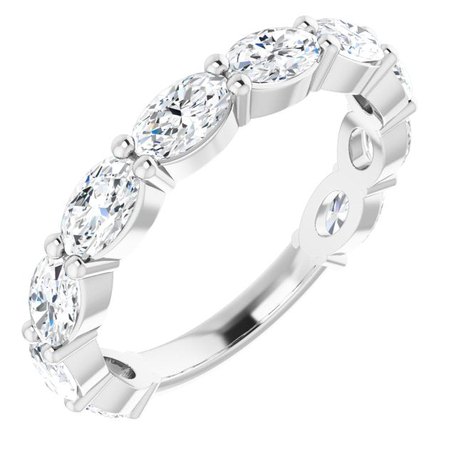 2.21 ct. Oval Cut Diamond Wedding Band-VIRABYANI