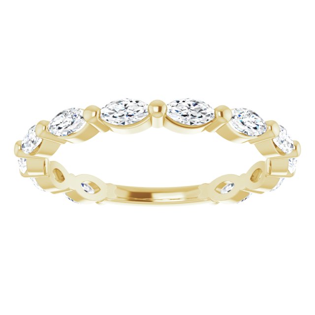 1.20 ct. Shared Prong Marquise Diamond Wedding Band East-West Set Ring-VIRABYANI