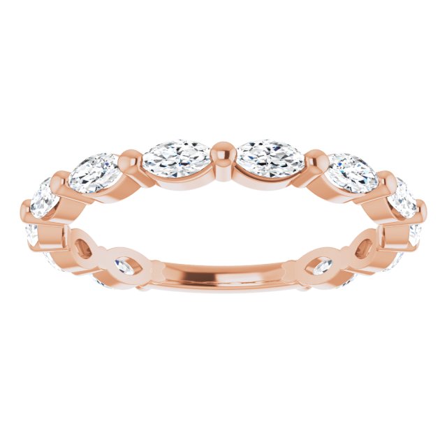 1.20 ct. Shared Prong Marquise Diamond Wedding Band East-West Set Ring-VIRABYANI